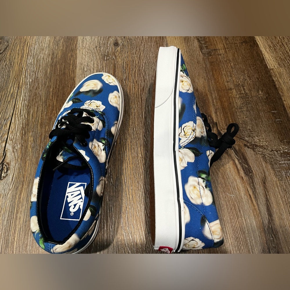 New VANS Era 'Romantic Floral' Shoes Blue/White/Black Men's US 7.5 Women's US 9 - Picture 6 of 7